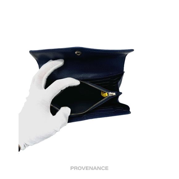 🔴 Faure Le Page Rabat Grand Long Wallet - Blue Ecailles - Picture 10 of 13